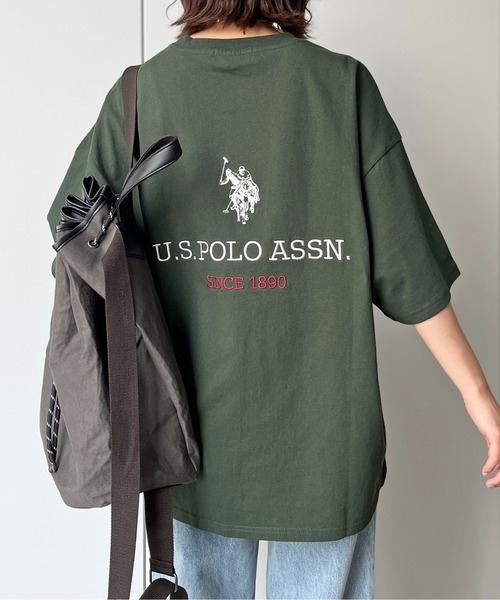 U.S. POLO ASSN.（ユーエスポロアッスン）の「バック刺繍T（Tシャツ/カットソー・メンズ・グリーン/ブラック/ホワイト/ホワイト系その他・MEDIUM/LARGE）」の4枚目の写真