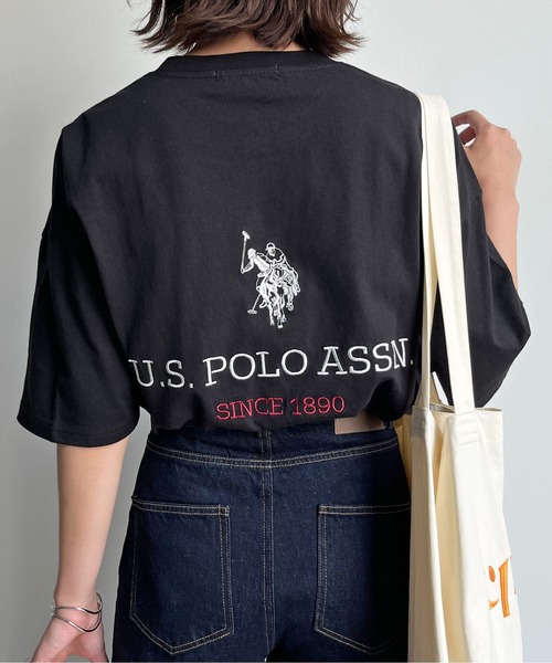 U.S. POLO ASSN.（ユーエスポロアッスン）の「バック刺繍T（Tシャツ/カットソー・メンズ・グリーン/ブラック/ホワイト/ホワイト系その他・MEDIUM/LARGE）」の3枚目の写真