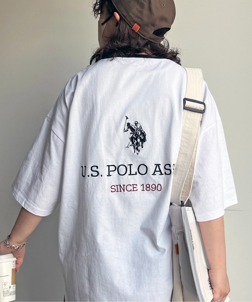 U.S. POLO ASSN.（ユーエスポロアッスン）の「バック刺繍T（Tシャツ/カットソー・メンズ・グリーン/ブラック/ホワイト/ホワイト系その他・MEDIUM/LARGE）」の6枚目の写真