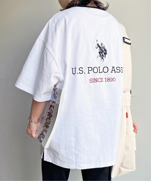 U.S. POLO ASSN.（ユーエスポロアッスン）の「バック刺繍T（Tシャツ/カットソー・メンズ・グリーン/ブラック/ホワイト/ホワイト系その他・MEDIUM/LARGE）」の7枚目の写真