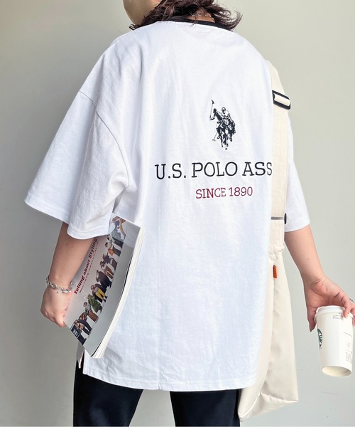 U.S. POLO ASSN.（ユーエスポロアッスン）の「バック刺繍T（Tシャツ/カットソー・メンズ・グリーン/ブラック/ホワイト/ホワイト系その他・MEDIUM/LARGE）」の9枚目の写真