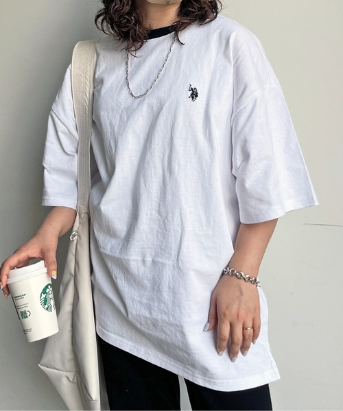 U.S. POLO ASSN.（ユーエスポロアッスン）の「バック刺繍T（Tシャツ/カットソー・メンズ・グリーン/ブラック/ホワイト/ホワイト系その他・MEDIUM/LARGE）」の10枚目の写真