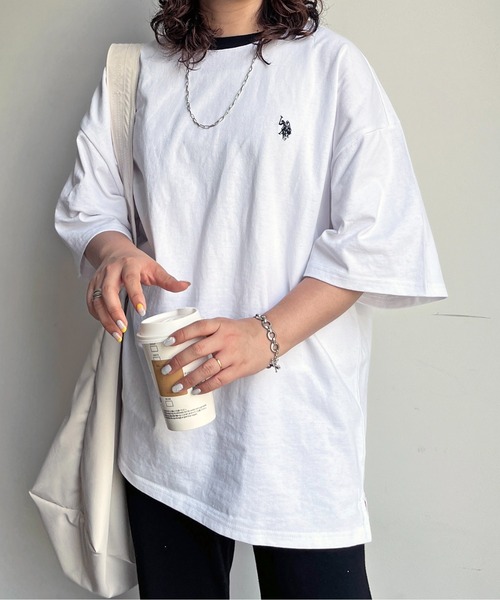 U.S. POLO ASSN.（ユーエスポロアッスン）の「バック刺繍T（Tシャツ/カットソー・メンズ・グリーン/ブラック/ホワイト/ホワイト系その他・MEDIUM/LARGE）」の11枚目の写真