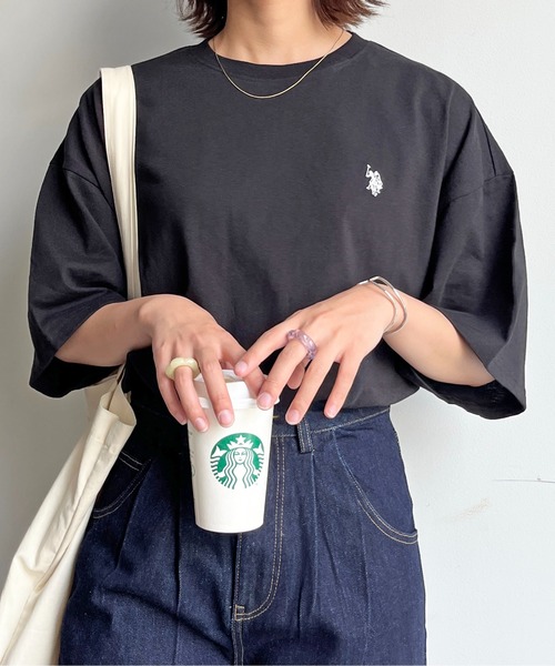 U.S. POLO ASSN.（ユーエスポロアッスン）の「バック刺繍T（Tシャツ/カットソー・メンズ・グリーン/ブラック/ホワイト/ホワイト系その他・MEDIUM/LARGE）」の15枚目の写真