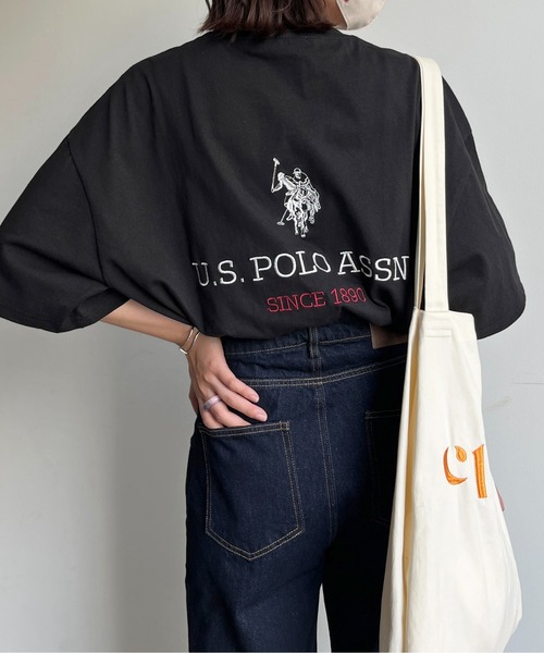 U.S. POLO ASSN.（ユーエスポロアッスン）の「バック刺繍T（Tシャツ/カットソー・メンズ・グリーン/ブラック/ホワイト/ホワイト系その他・MEDIUM/LARGE）」の17枚目の写真
