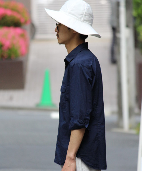 417 EDIFICE(フォーワンセブンエディフィス)の「◇80/-ナチュラルコットンミリタリー 7/S シャツ(シャツ/ブラウス・メンズ・カーキ/ネイビー/ホワイト/ベージュ・MEDIUM/SMALL/LARGE)」の9枚目の写真