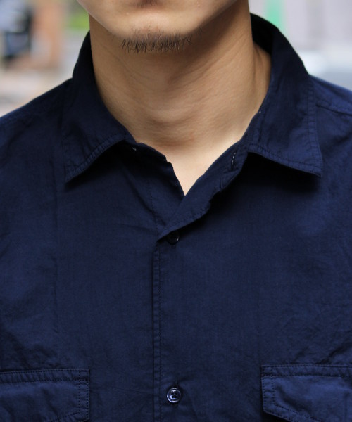 417 EDIFICE(フォーワンセブンエディフィス)の「◇80/-ナチュラルコットンミリタリー 7/S シャツ(シャツ/ブラウス・メンズ・カーキ/ネイビー/ホワイト/ベージュ・MEDIUM/SMALL/LARGE)」の11枚目の写真