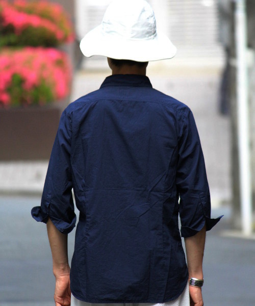 417 EDIFICE(フォーワンセブンエディフィス)の「◇80/-ナチュラルコットンミリタリー 7/S シャツ(シャツ/ブラウス・メンズ・カーキ/ネイビー/ホワイト/ベージュ・MEDIUM/SMALL/LARGE)」の10枚目の写真