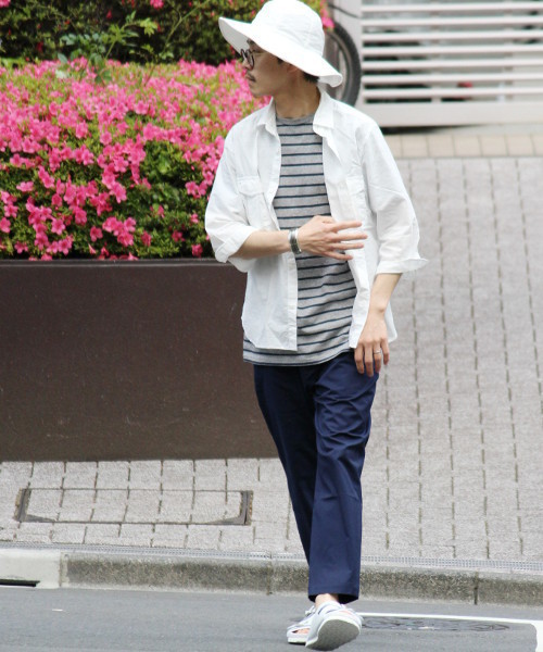 417 EDIFICE(フォーワンセブンエディフィス)の「◇80/-ナチュラルコットンミリタリー 7/S シャツ(シャツ/ブラウス・メンズ・カーキ/ネイビー/ホワイト/ベージュ・MEDIUM/SMALL/LARGE)」の5枚目の写真