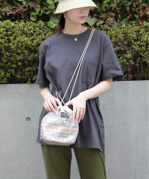 PENDLETON(ペンドルトン)の「【PENDLETON】MESH DRAWPOUCH メッシュポーチショルダーバッグ(ショルダーバッグ・レディース・ベージュ/オフホワイト/ターコイズブルー・FREE)」の6枚目の写真