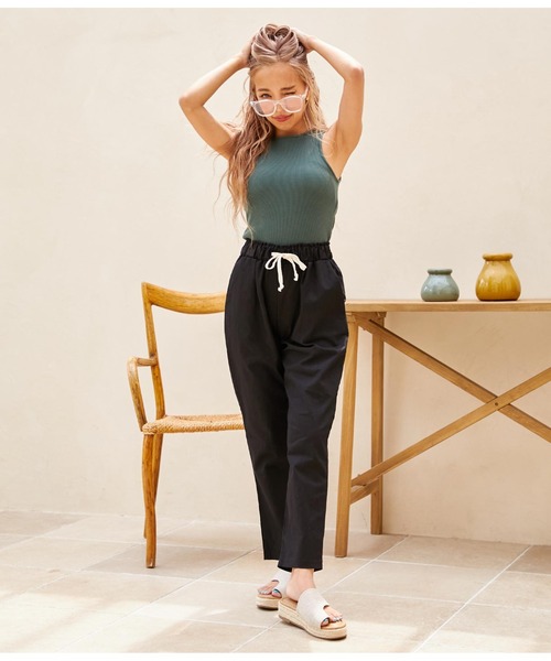 anap mimpi(アナップミンピ)の「パッド付ワッフルアメスリタンクトップ(タンクトップ・レディース・モスグリーン/ホワイト/ダークグレー・FREE)」の20枚目の写真