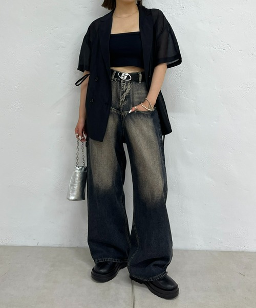 WHO'S WHO gallery(フーズフーギャラリー)の「シアードロストジャケット(テーラードジャケット・レディース・ブラック/ベージュ/ブラウン・FREE)」の6枚目の写真