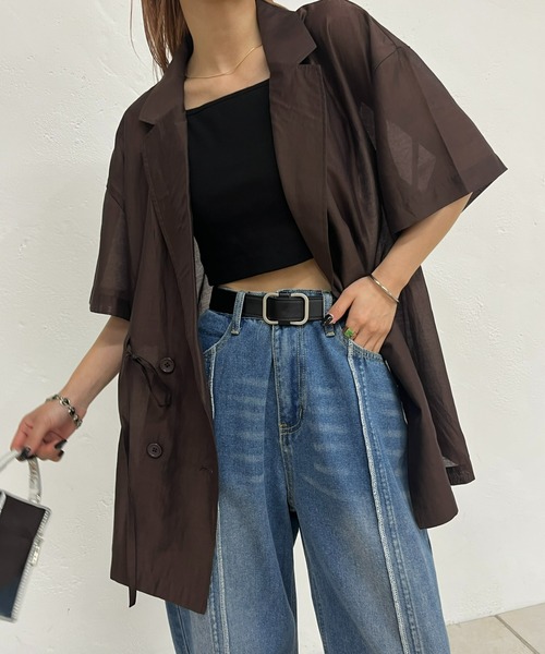 WHO'S WHO gallery(フーズフーギャラリー)の「シアードロストジャケット(テーラードジャケット・レディース・ブラック/ベージュ/ブラウン・FREE)」の9枚目の写真