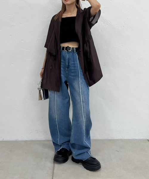 WHO'S WHO gallery(フーズフーギャラリー)の「シアードロストジャケット(テーラードジャケット・レディース・ブラック/ベージュ/ブラウン・FREE)」の11枚目の写真