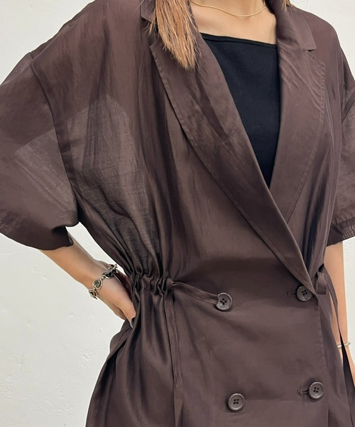 WHO'S WHO gallery(フーズフーギャラリー)の「シアードロストジャケット(テーラードジャケット・レディース・ブラック/ベージュ/ブラウン・FREE)」の8枚目の写真