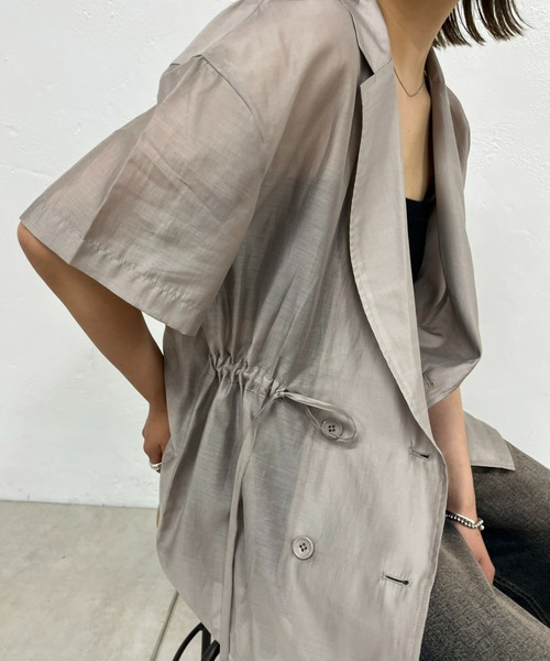 WHO'S WHO gallery(フーズフーギャラリー)の「シアードロストジャケット(テーラードジャケット・レディース・ブラック/ベージュ/ブラウン・FREE)」の13枚目の写真