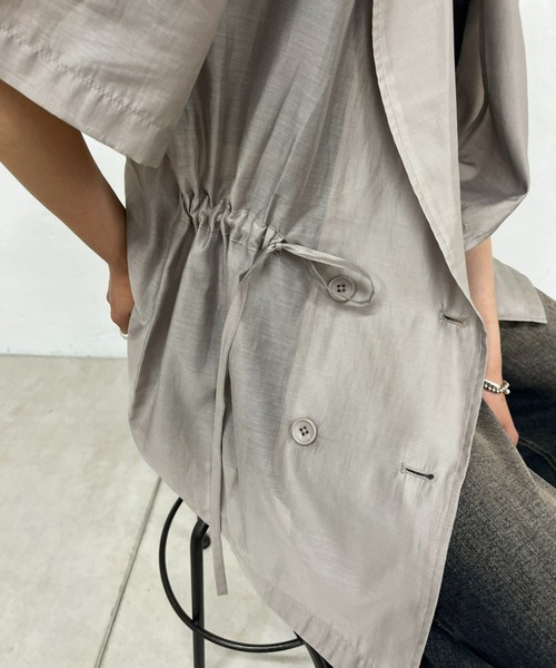 WHO'S WHO gallery(フーズフーギャラリー)の「シアードロストジャケット(テーラードジャケット・レディース・ブラック/ベージュ/ブラウン・FREE)」の14枚目の写真