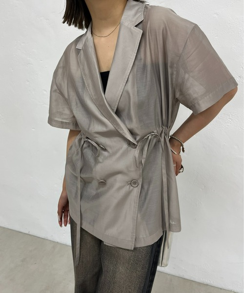 WHO'S WHO gallery(フーズフーギャラリー)の「シアードロストジャケット(テーラードジャケット・レディース・ブラック/ベージュ/ブラウン・FREE)」の15枚目の写真