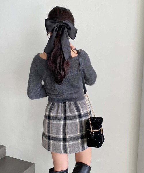 ベロアキルティングバニティーショルダー（ショルダーバッグ）｜one