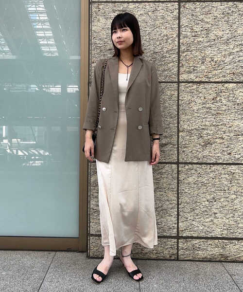 N.（N. Natural Beauty Basic）（エヌエヌナチュラルビューティーベーシック）の「クラッシュサテンスカート（スカート・レディース・ホワイト/ベージュ/ブラック・MEDIUM）」の21枚目の写真