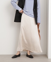 N.（N. Natural Beauty Basic） | クラッシュサテンスカート(スカート)