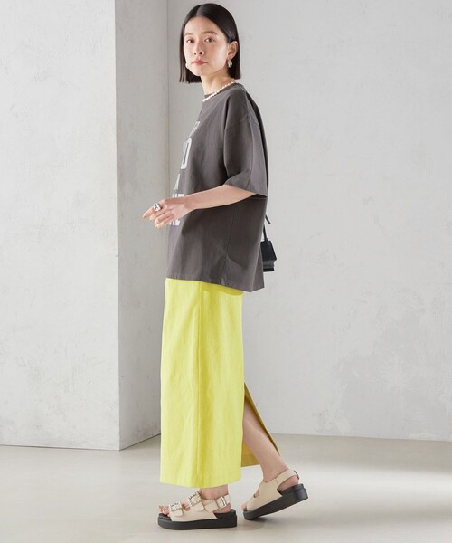 ハチイチブランカ +81BRANCA 24SS SHIPS別注 5分袖 ロゴ TEE グレー サイズ：F SHIPS別注】81BRANCA:5分袖 ロゴ TEE 24SS（Tシャツ/カットソー