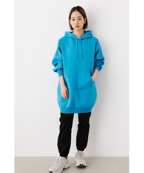 RODEO CROWNS WIDE BOWL(ロデオクラウンズワイドボウル)の「A-LIGHT KNIT パーカーワンピース(ワンピース・レディース・アイボリー/ブラック/ブルー/ピンク・FREE)」の14枚目の写真