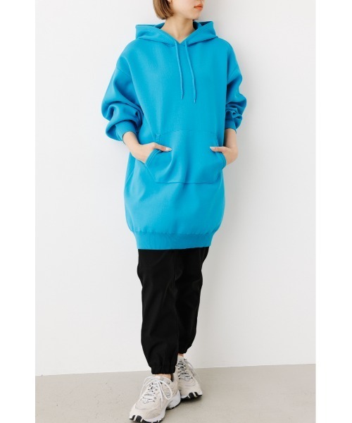 RODEO CROWNS WIDE BOWL(ロデオクラウンズワイドボウル)の「A-LIGHT KNIT パーカーワンピース(ワンピース・レディース・アイボリー/ブラック/ブルー/ピンク・FREE)」の5枚目の写真