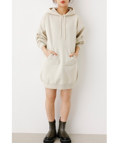 RODEO CROWNS WIDE BOWL(ロデオクラウンズワイドボウル)の「A-LIGHT KNIT パーカーワンピース(ワンピース・レディース・アイボリー/ブラック/ブルー/ピンク・FREE)」の20枚目の写真