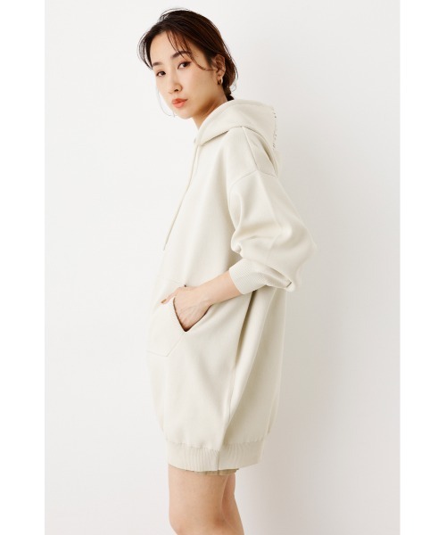 RODEO CROWNS WIDE BOWL(ロデオクラウンズワイドボウル)の「A-LIGHT KNIT パーカーワンピース(ワンピース・レディース・アイボリー/ブラック/ブルー/ピンク・FREE)」の17枚目の写真