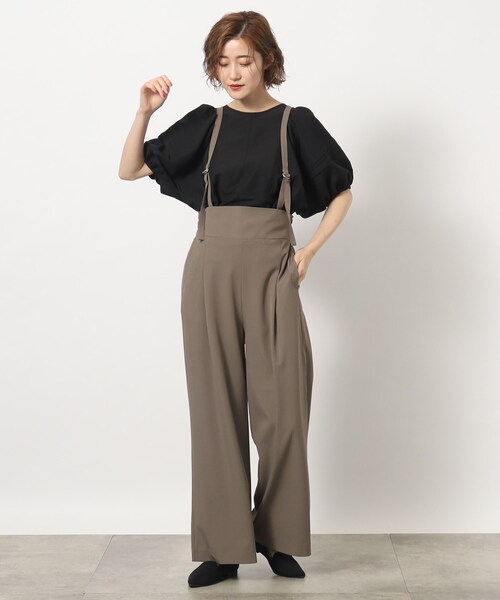 grove(グローブ)の「◆2WAYシャドーストライプショルダーストラップパンツ(その他パンツ・レディース・ブラック/チャコールグレー/ブラウン系その他・02/03/01/05/04)」の20枚目の写真