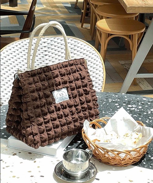 LA VORAGINE（ラ ヴォラジネ）の「【保温･保冷】ポップコーン ランチバッグ/お弁当袋（お弁当箱・レディース・ブラウン/イエロー/ホワイト・FREE）」の4枚目の写真