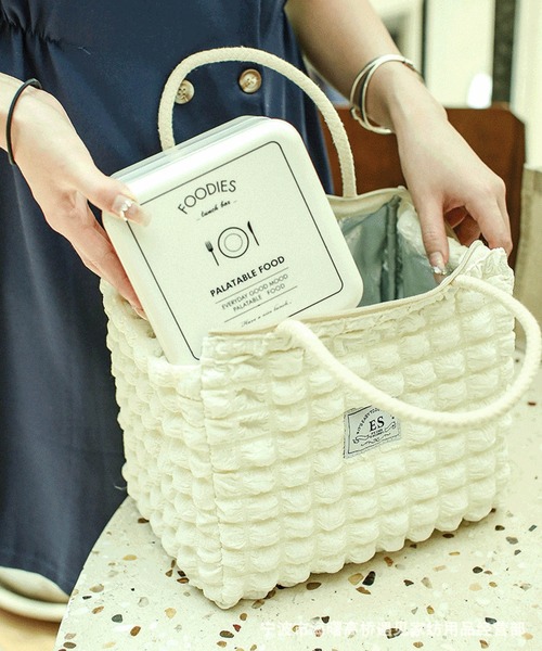 LA VORAGINE（ラ ヴォラジネ）の「【保温･保冷】ポップコーン ランチバッグ/お弁当袋（お弁当箱・レディース・ブラウン/イエロー/ホワイト・FREE）」の9枚目の写真