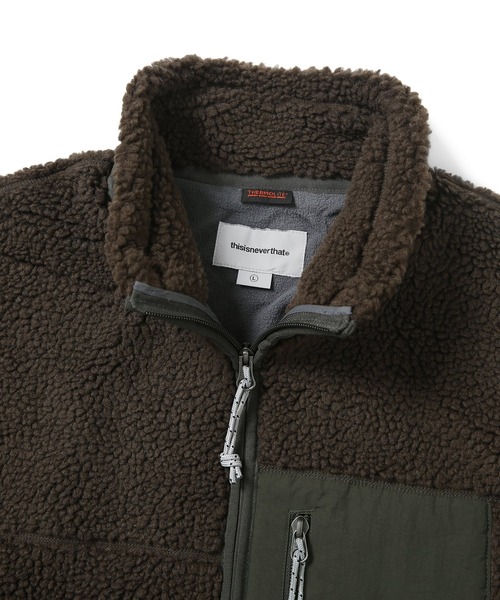 thisisneverthat(ディスイズネバーザット)の「SP Sherpa Fleece Jacket(ブルゾン・メンズ・ブラック/ブラウン/オリーブ/チャコール/ブルー・S/XS/M/XL/L)」の6枚目の写真