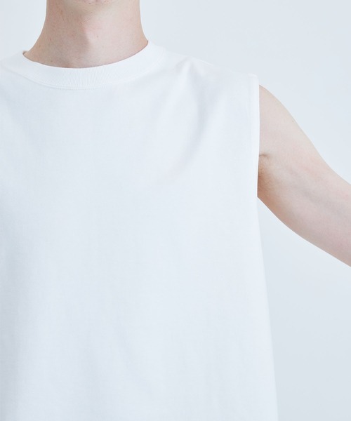 NOISE MAKER（ノイズメーカー）の「【NOISEMAKER/ノイズメーカー】STUDIOUS別注 NO SLEEVE TEE（Tシャツ/カットソー・メンズ・ブラック/ホワイト・M/L）」の9枚目の写真