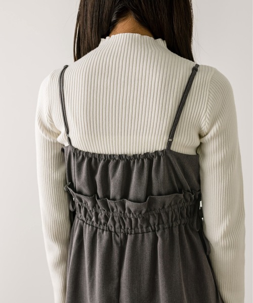 OLIVE des OLIVE(オリーブデオリーブ)の「フロントZIPフリルキャミワンピース 1032090120(ワンピース・レディース・ラベンダー/トップグレー/ブラック・FREE)」の15枚目の写真