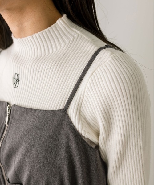 OLIVE des OLIVE(オリーブデオリーブ)の「フロントZIPフリルキャミワンピース 1032090120(ワンピース・レディース・ラベンダー/トップグレー/ブラック・FREE)」の18枚目の写真