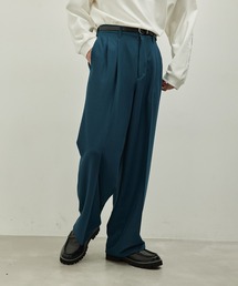 ウールブレンドワイドパンツ