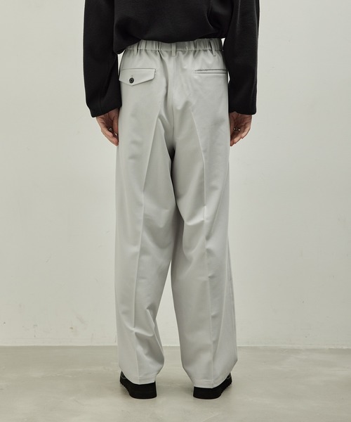 JUNRED(ジュンレッド)の「ウールブレンドワイドパンツ(スラックス・メンズ・ブルー系その他4/ブラック/オフホワイト・L/M/S)」の19枚目の写真