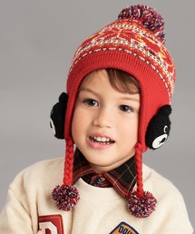 DOUBLE_B（ダブルビー）の「ノルディック柄フード（ニットキャップ/ビーニー）」