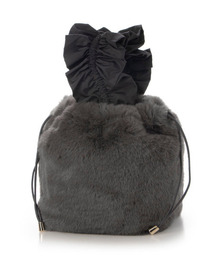 cache cache | カシュカシュ cachecache / フリルハンドルエコファー巾着バッグ(トートバッグ)