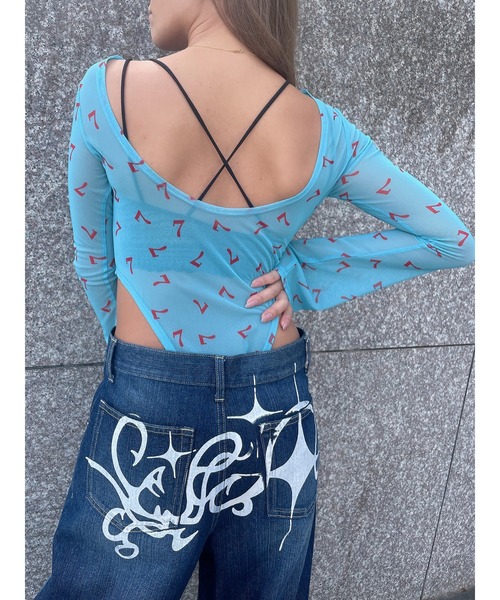 DURAS（デュラス）の「バックオープンボディースーツ（Tシャツ/カットソー・レディース・ピンク/ブルー/ブラック・M/S）」の16枚目の写真