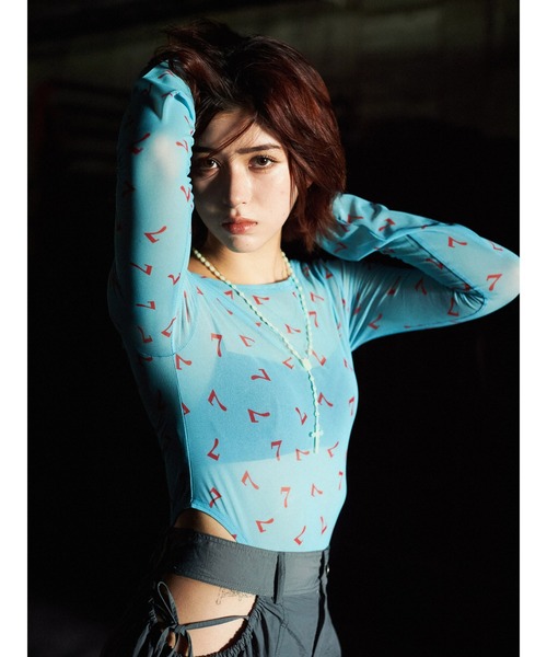 DURAS（デュラス）の「バックオープンボディースーツ（Tシャツ/カットソー・レディース・ピンク/ブルー/ブラック・M/S）」の11枚目の写真