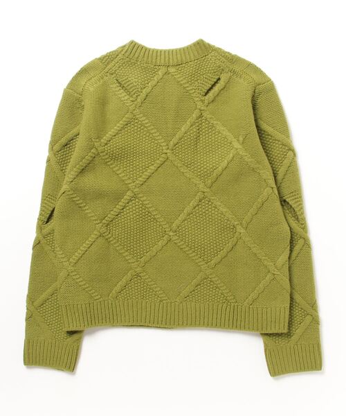 JNBY(ジェーエヌビーワイ)の「Retro Cut-out Sweater(ニット/セーター・レディース・ブラック/グリーン・36/38/40)」の10枚目の写真
