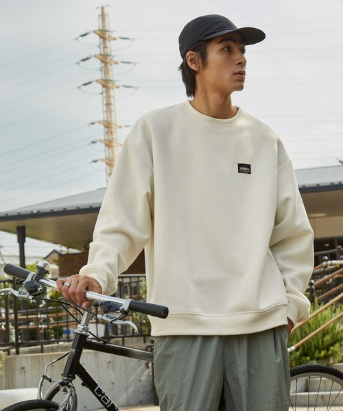 GERRY(ジェリー)の「GERRY/ジェリー 別注 ピスネーム/ロゴ刺繍 ビッグシルエット裏起毛クルーネックスウェット(スウェット・メンズ・ブラック/オフホワイト/アッシュグレー/オリーブ/ネイビー・M/L)」の8枚目の写真