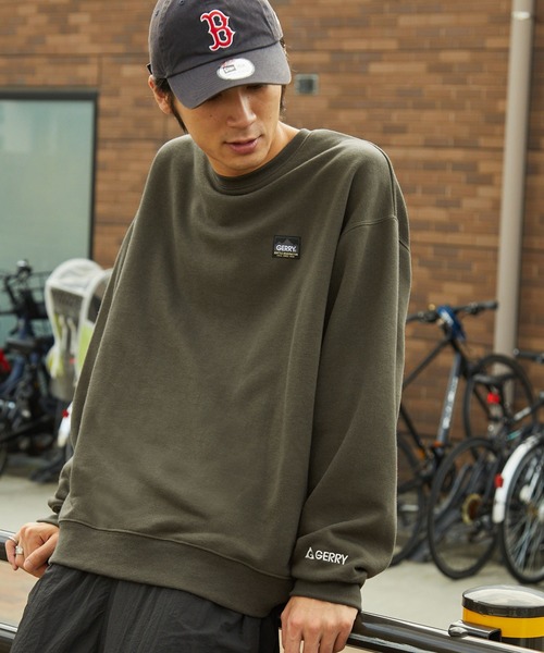 GERRY(ジェリー)の「GERRY/ジェリー 別注 ピスネーム/ロゴ刺繍 ビッグシルエット裏起毛クルーネックスウェット(スウェット・メンズ・ブラック/オフホワイト/アッシュグレー/オリーブ/ネイビー・M/L)」の22枚目の写真