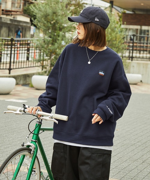 GERRY(ジェリー)の「GERRY/ジェリー 別注 ピスネーム/ロゴ刺繍 ビッグシルエット裏起毛クルーネックスウェット(スウェット・メンズ・ブラック/オフホワイト/アッシュグレー/オリーブ/ネイビー・M/L)」の12枚目の写真