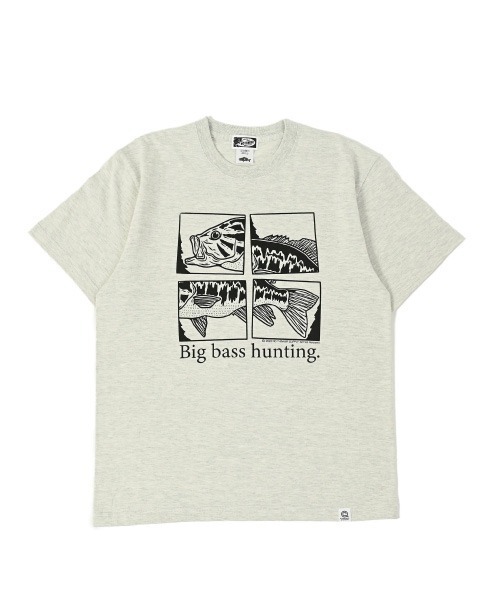 NOTHINKER(ノーシンカー)の「Big bass hunting Viewfinder T-shirt(Tシャツ/カットソー・メンズ・オリーブ/グリーン系その他/グレー・LARGE/SMALL/MEDIUM/X-LARGE/XX-LARGE)」の2枚目の写真