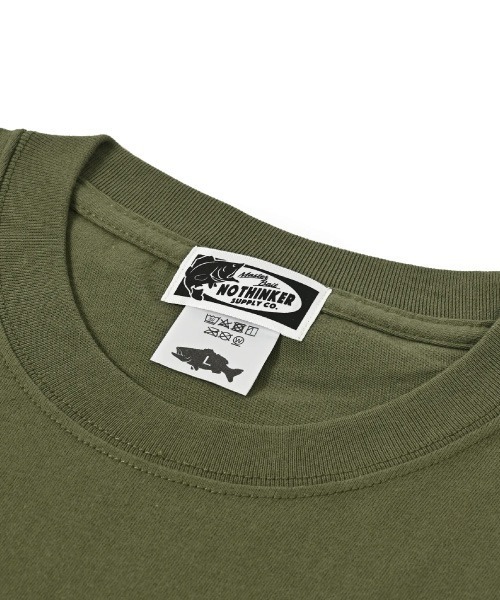NOTHINKER(ノーシンカー)の「Big bass hunting Viewfinder T-shirt(Tシャツ/カットソー・メンズ・オリーブ/グリーン系その他/グレー・LARGE/SMALL/MEDIUM/X-LARGE/XX-LARGE)」の10枚目の写真