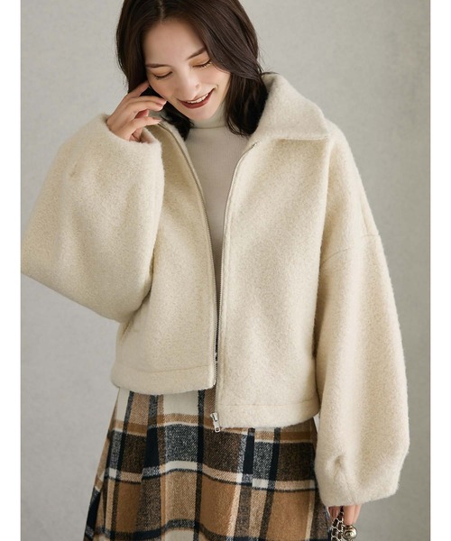 fifth（フィフス）の「ボアショートコート（その他アウター・レディース・モカ/アイボリー/ブラック・M）」の12枚目の写真